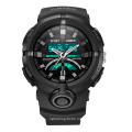 Ohsen 1702 Mens Digital Quartz Sport Wristwatch 5atm Waterproof LED Military Watches